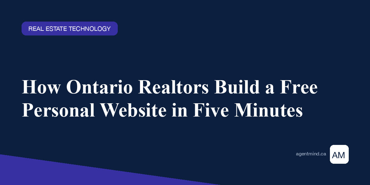 Build a Free Realtor Website in 5 Minutes - AgentMind blog