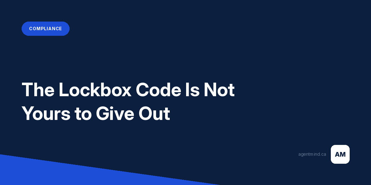 Ontario Lockbox Rules: The Code Is Not Yours to Give Out - AgentMind blog